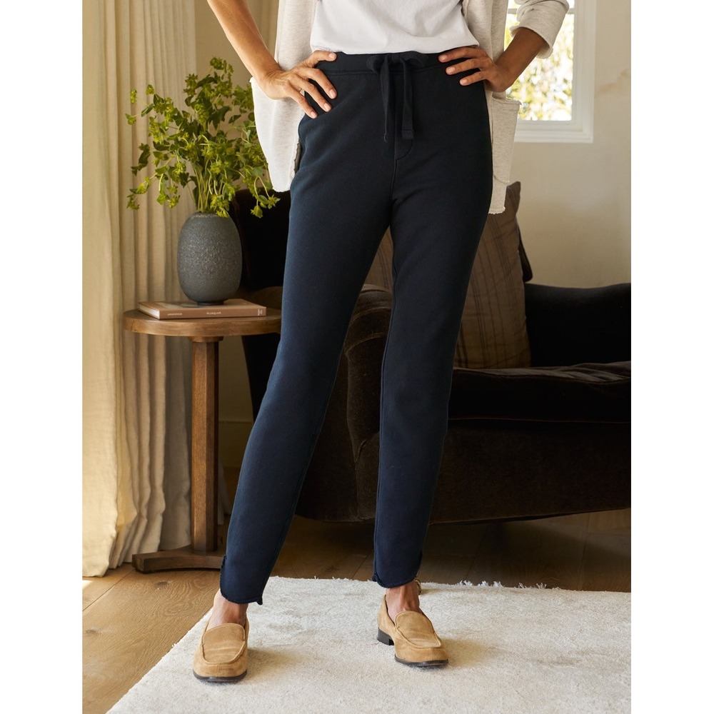 Frank & Eileen Christine Navy Blue Cotton Tulip Staple Basics Sweatpants Medium